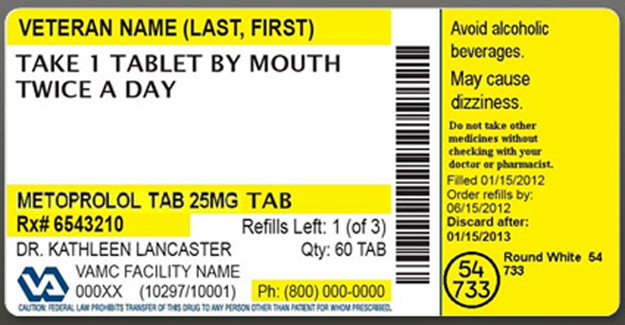 prescription medicine label